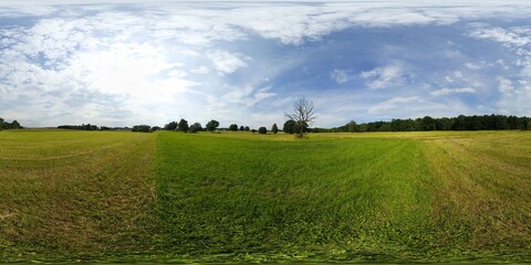 Countryside Village HDRI landscape, 360 degree panorama