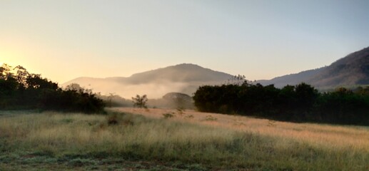 Fototapeta premium sunrise in the mountains