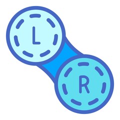 Contact lens case icon. Outline contact lens case vector icon for web design isolated on white background