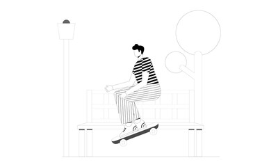 Jumping Skateboarder Cartoon Stock Illustrations. Skates And Jump High Resolution vector file. A cool boy skating and jumping high.