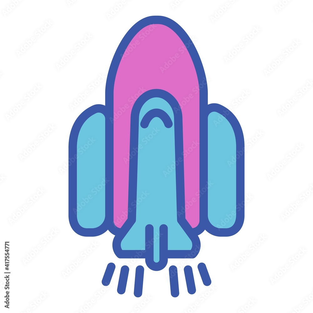 Poster modern spaceship icon. outline modern spaceship vector icon for web design isolated on white backgro