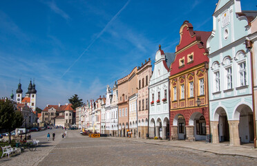 Fototapeta na wymiar historical town square / Telč, Czech Republic
