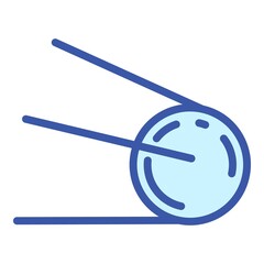 Space satellite icon. Outline space satellite vector icon for web design isolated on white background