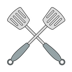 Crossed Frying Spatula