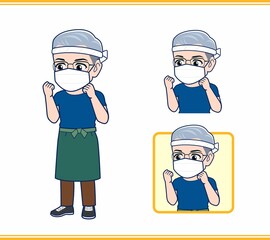 八百屋をしている白髪の男性