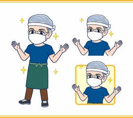 八百屋をしている白髪の男性