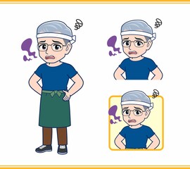 八百屋をしている白髪の男性