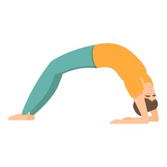 Pilates asana icon. Cartoon of pilates asana vector icon for web design isolated on white background