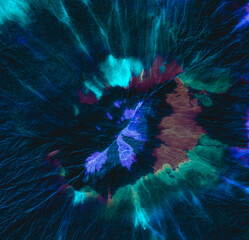 Naklejka premium Night Tie Dye Background. Die Boho Silk Pattern.