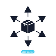 distribution icon. distribution delivery shipping symbol template for graphic and web design collection logo vector illustration