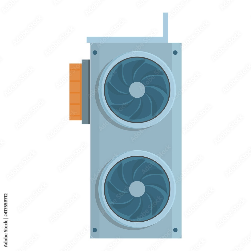 Poster gpu device icon. cartoon of gpu device vector icon for web design isolated on white background