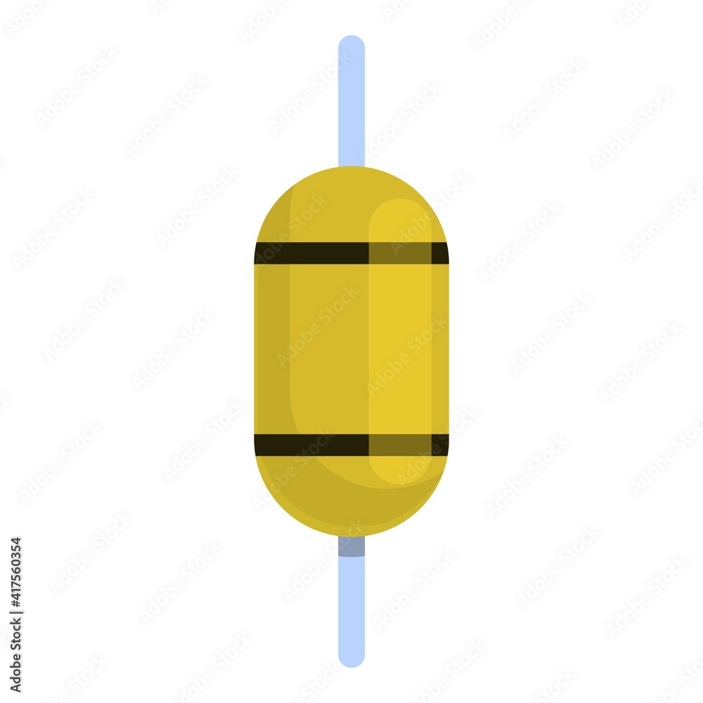 Poster connection resistor icon. cartoon of connection resistor vector icon for web design isolated on whit