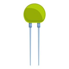Semiconductor resistor icon. Cartoon of semiconductor resistor vector icon for web design isolated on white background