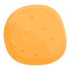 Traditional pita bread icon. Cartoon of traditional pita bread vector icon for web design isolated on white background