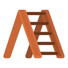 Construct ladder icon. Cartoon of construct ladder vector icon for web design isolated on white background