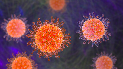 Herpes simplex virus - obrazy, fototapety, plakaty