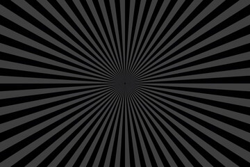 Black Sunburst Pattern Background. Rays Radial geometric Vector Illustration