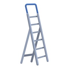 Stairs ladder icon. Cartoon of stairs ladder vector icon for web design isolated on white background