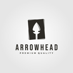 vintage arrowhead logo native america vector symbol illustration design
