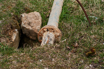 pipe to pump water from the river