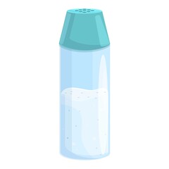 Salt jar icon. Cartoon of salt jar vector icon for web design isolated on white background