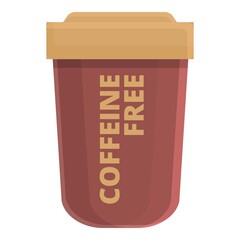 Caffeine free icon. Cartoon of caffeine free vector icon for web design isolated on white background