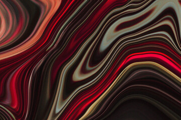 Liquid marble, black, anthracit, vibrant pink, grey, tones. Abstract background.