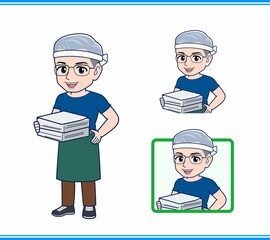 八百屋をしている白髪の男性