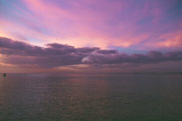 Sea sky beach with nature sunset