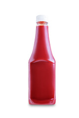 Fresh Ketchup sauce bottle on a white isolated background