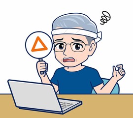 八百屋をしている白髪の男性