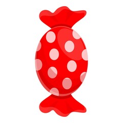 Christmas candy icon. Cartoon of christmas candy vector icon for web design isolated on white background