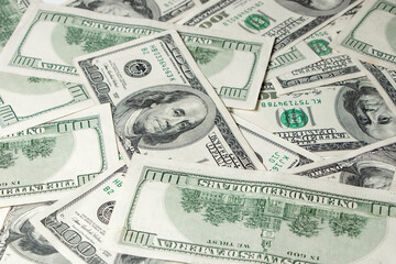 Background with money american hundred dollar bills