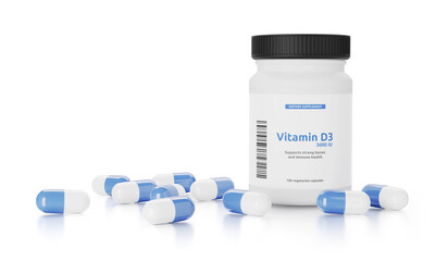 dietary supplement. Vitamins d3 or Cholecalciferol pills