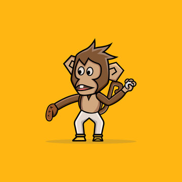cartoon illustration of baseball monkey