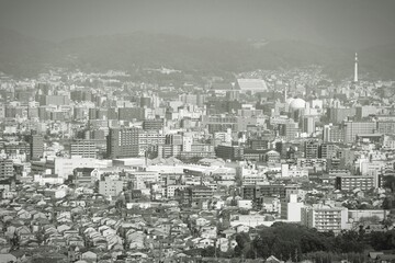 Kyoto. Japan black and white.
