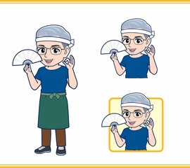 八百屋をしている白髪の男性