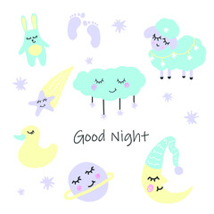 Cute baby set good night toddlers