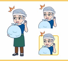 八百屋をしている白髪の男性