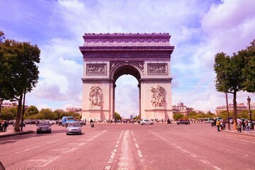 Fototapeta na wymiar Paris Triumphal Arch. Landmarks of the world: Paris.