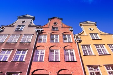 Gdansk city - Dlugi Targ. Poland landmarks. Filtered colors style.