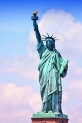 Fototapeta premium New York landmark - Statue of Liberty. Filtered colors style.