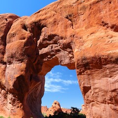 United States nature. American landscape in Utah. Arches National Park - Pine Arch.