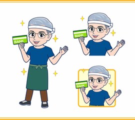 個人事業をしている白髪の男性