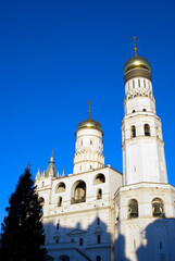 Fototapeta na wymiar Ivan Great Bell tower of Moscow Kremlin. Color photo