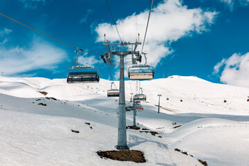 The gondola lift on the ski resort of Gudauri , Georgia © Ann