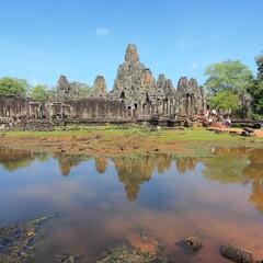 Fototapeta na wymiar Cambodia - Angkor Thom temple ruins. Cambodia landmarks.