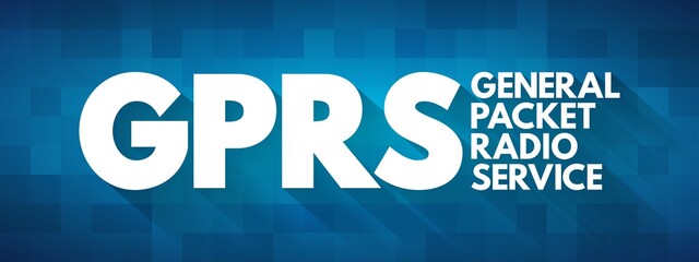 Obraz premium GPRS - General Packet Radio Service acronym, technology concept background