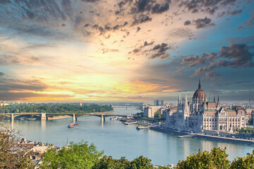 Hungarian Parliament by day, Budapest. One of the most beautiful buildings in the Hungarian capital. © Daniel