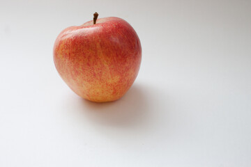 Isolated apples. Whole red apple fruit with slice cut isolated on white with clipping path